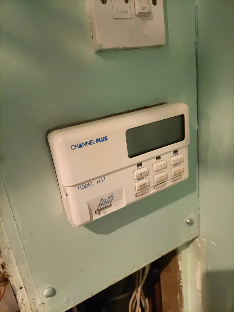 Oil boiler burner being serviced by Exeter heating engineers