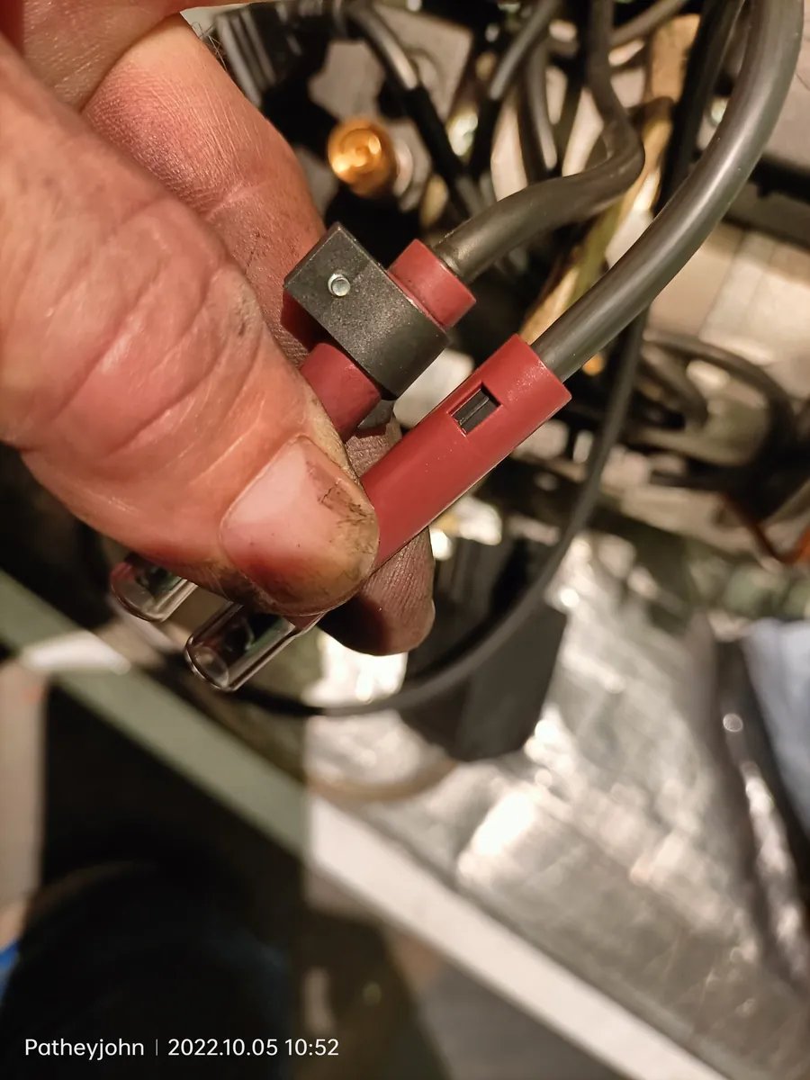 Checking the photocell leads on an oil burner